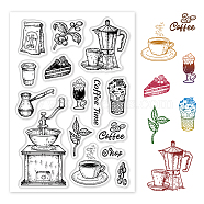PVC Plastic Stamps, for DIY Scrapbooking, Photo Album Decorative, Cards Making, Stamp Sheets, Food Pattern, 16x11x0.3cm(DIY-WH0167-56-217)