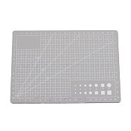 A4 Plastic Cutting Mat, Cutting Board, for Craft Art, Rectangle, Light Grey, 21x29.7cm(WG45171-07)