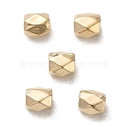 CCB Plastic Beads, Faceted, Hexagon, Golden, 4x3.5mm, Hole: 1.2mm(CCB-A001-12A-G)