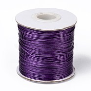 Waxed Polyester Cord, Bead Cord, Blue Violet, 0.5mm, about 169.51~174.98 Yards(155~160m)/Roll(YC-0.5mm-105)