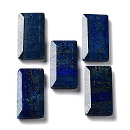 Natural Lapis Lazuli Pendants, Faceted Rectangle Charms, 25x13x4~4.5mm, Hole: 1mm(G-G063-01D)