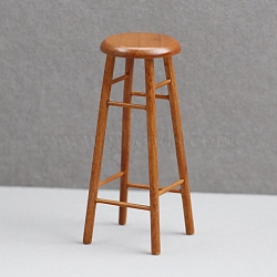 Doll's House Bar Stools, Mini Furniture Model Pieces, Sandy Brown, 77x32mm(PW-WG51502-02)