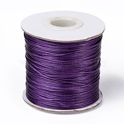 Waxed Polyester Cord, Bead Cord, Blue Violet, 0.5mm, about 169.51~174.98 Yards(155~160m)/Roll(YC-0.5mm-105)