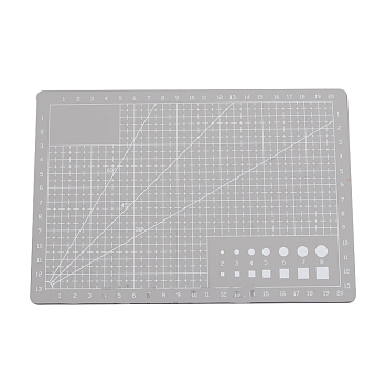 A4 Plastic Cutting Mat, Cutting Board, for Craft Art, Rectangle, Light Grey, 21x29.7cm
