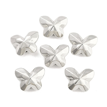 CCB Plastic Beads, Butterfly, Platinum, 15.5x19.5x9mm, Hole: 1.4mm, about 472pcs/500g