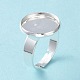 componentes de anillos de dedo de acero inoxidable ajustables 201(STAS-G187-01S-14mm)-2