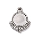 304 Stainless Steel Pendant Cabochon Settings(STAS-E169-10P)-1