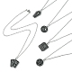 Halsketten mit Pentagramm-/Sarg-/Buchlegierungs-Emaille-Anhänger im gotischen Stil(NJEW-JN04362)-1