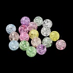 Transparent Crackle Acrylic Beads, Round, Mixed Color, 11.5mm, Hole: 2.5mm, about 500pcs(AC-CBA4496-12C)