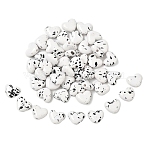 50Pcs Spray Painted Opaque Acrylic Beads, Heart, WhiteSmoke, 11x14x6mm, Hole: 2mm(MACR-YW0003-59A)