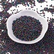 12/0 Glass Seed Beads, Iris Round, Colorful, 2mm, about 30000pcs/pound(SDB603)