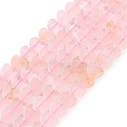 Natural Rose Quartz Beads Strands, Heart, 6x6x3mm, Hole: 1mm, about 69~71pcs/strand, 14.57''~14.96''(37~38cm)(G-M403-A06-02)