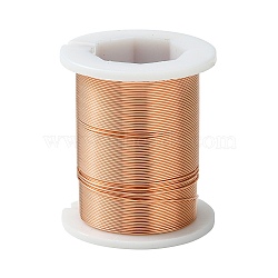 Bare Round Copper Wire, Raw Copper Wire, Copper Jewelry Craft Wire, 26 Gauge, 0.4mm, about 98.42 Feet(30m)/roll(X-CWIR-R004-0.4mm-09)