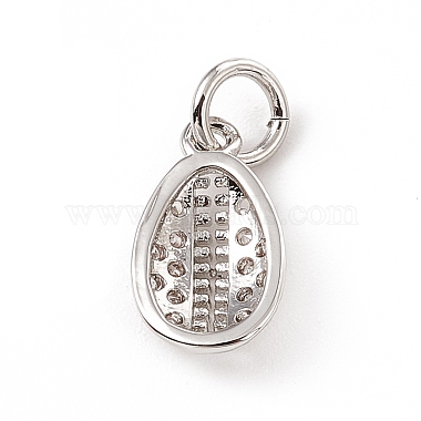 Brass Micro Pave Clear Cubic Zirconia Egg Charms(ZIRC-F132-52P)-2