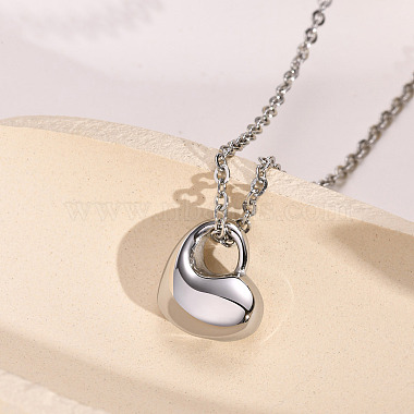 316L Surgical Stainless Steel Heart Urn Ashes Pendant Necklace, Memorial  Jewelry for Men Women, Stainless Steel Color, 19.69 inch(50cm)