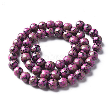 Spray Painted Non-magnetic Synthetic Hematite Beads Strands(G-N337-06A)-2