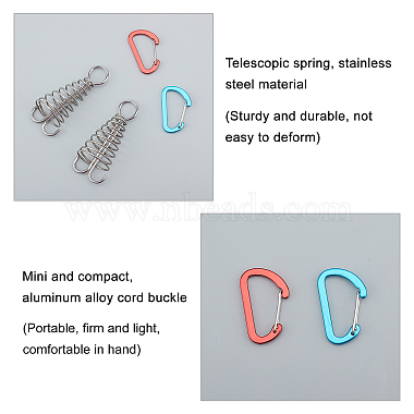 SUPERFINDINGS 12Pcs 2 Colors Aluminium Alloy Tent Rope Tensioners(FIND-FH0001-99)-3