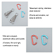 SUPERFINDINGS 12Pcs 2 Colors Aluminium Alloy Tent Rope Tensioners(FIND-FH0001-99)-3