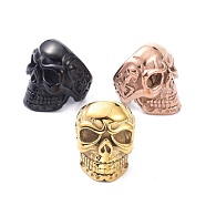 Ion Plating(IP) 304 Stainless Steel Beads, Skull, Mixed Color, 16x12x14.5mm, Hole: 8mm(STAS-P291-14)