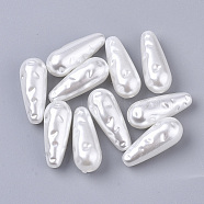 ABS Plastic Imitation Pearl Beads, Teardrop, Creamy White, 19.5x8mm, Hole: 1.4mm, about 880pcs/500g(OACR-T022-07)