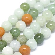 Natural Jadeite Beads Strands, Round, 6mm, Hole: 1mm, about 67pcs/strand, 14.96 inch(38cm)(G-G789-01A)