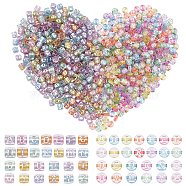 CHGCRAFT Transparent Acrylic Beads, Mixed Shapes, Silver Plated, Mixed Color, 200g/box(PACR-CA0001-06)