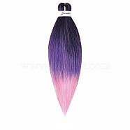 Long & Straight Hair Extension, Stretched Braiding Hair Easy Braid, Low Temperature Fibre, Synthetic Wigs For Women, Pink, 26 inch(66cm)(OHAR-G005-02E)
