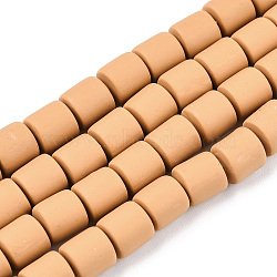 Handmade Polymer Clay Bead Strands, Column, Goldenrod, 6.5x6mm, Hole: 1.2mm, about 61pcs/strand, 15.75 inch(40cm)(CLAY-ZX006-01-134)