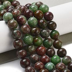 Natural Green Opal Beads Strands, Round, 6~6.5mm, Hole: 1mm, about 60pcs/strand, 14.96~15.35''(38~39cm)(G-H045-A03-6MM)