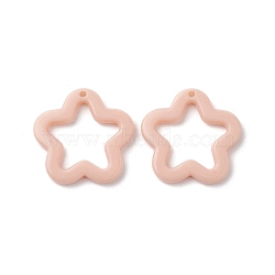 Opaque Acrylic Pendants, Star, PeachPuff, 28.5x29.5x4mm, Hole: 1.8mm, about 349Pcs/500G(MACR-M042-02F)