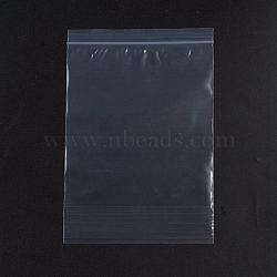 Plastic Zip Lock Bags, Resealable Packaging Bags, Top Seal, Self Seal Bag, Rectangle, White, 18x12cm, Unilateral Thickness: 2.1 Mil(0.055mm), 100pcs/bag(OPP-G001-F-12x18cm)
