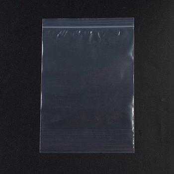 Plastic Zip Lock Bags, Resealable Packaging Bags, Top Seal, Self Seal Bag, Rectangle, White, 18x12cm, Unilateral Thickness: 2.1 Mil(0.055mm), 100pcs/bag