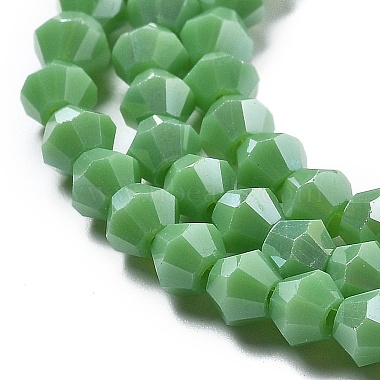 Opaque Solid Color Electroplate Glass Beads Strands(EGLA-XCP0001-12B)-4