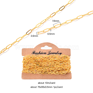 Brass Paperclip Chains(CHC-R134-G)-3