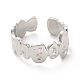 304 Stainless Steel Geometry Open Cuff Ring for Women(RJEW-F131-12P)-2