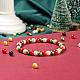 300 pièces 5 couleurs thème de noël cuisson perles de verre peint perles rondes(HY-FS0001-02)-7