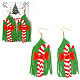 Red Cane Tassel Glass Seed Beads Dangle Earrings(OX3182)-1