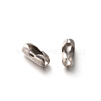 304 Stainless Steel Ball Chain Connectors, Stainless Steel Color, 6x2.5mmm, Fit for 1.5mm ball chain(STAS-H346-6x2.5mm)