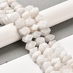 Natural Rainbow Moonstone Beads Strands, Faceted, Nuggets, 9~15x9~15x4.5~9mm, Hole: 1mm, about 25~30pcs/strand, 7.09~7.87 inch(18~20cm)(G-N327-05-02)