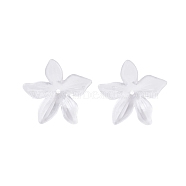 Transparent Acrylic Bead Caps, Flower, Clear, 26x27.5x8mm, Hole: 1.4mm, about 602pcs/500g(TACR-G050-04A)