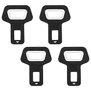 4Pcs Plastic Seat Belt Chip Bottle Opener, with Zinc Alloy Finding, Black, 64.5x50.5x4.7mm, Inner Diameter: 10.5x25mm and 10x16mm(AJEW-HY0001-53)