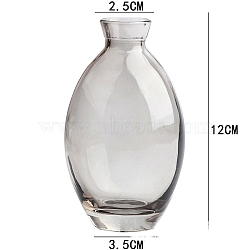 Glass Vases, for Home Desktop Decoration, Gray, 35x120mm(PW-WG51C8B-12)