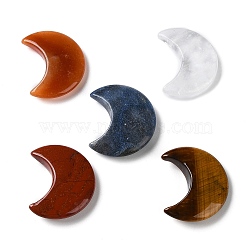 Natural Mixed Gemstone Moon Palm Stones, Crystal Pocket Stone for Reiki Balancing Meditation Home Decoration, 30x25x6.5mm(G-M416-04)