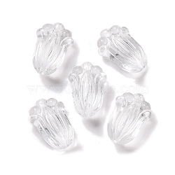 Transparent Acrylic Beads, Flower Bud, Clear, 12x8x5mm, Hole: 1mm, about 1923pcs/500g(OACR-M011-07)