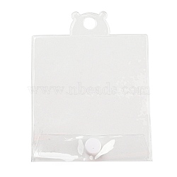 Transparent Plastic Button Bags, Resealable Packaging Bags, Rectangle, Clear, 12.2~14.5x9.2x0.03cm, Unilateral Thickness: 6.3 Mil(0.16mm)(OPP-Q007-01A)