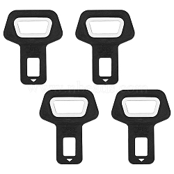 4Pcs Plastic Seat Belt Chip Bottle Opener, with Zinc Alloy Finding, Black, 64.5x50.5x4.7mm, Inner Diameter: 10.5x25mm and 10x16mm(AJEW-HY0001-53)