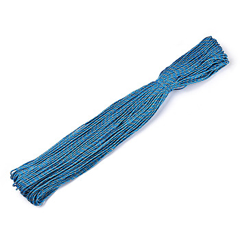 Polyester & Spandex Cord Ropes, 1 Inner Core, Dodger Blue, 2mm, about 109.36 yards(100m)/bundle