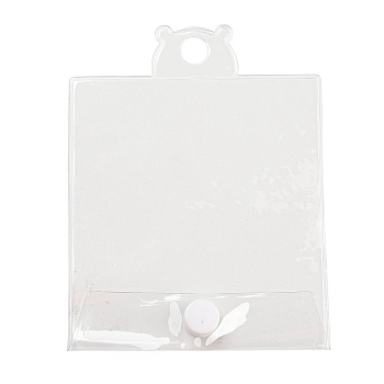 Transparent Plastic Button Bags, Resealable Packaging Bags, Rectangle, Clear, 12.2~14.5x9.2x0.03cm, Unilateral Thickness: 6.3 Mil(0.16mm)