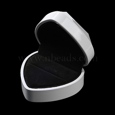 Heart Shaped Plastic Ring Storage Boxes(CON-C020-01D)-5