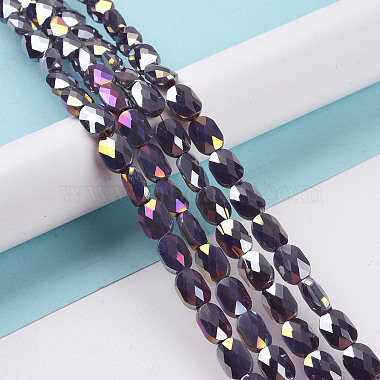 Faceted Electroplated Glass Beads Strands(GLAA-G092-D02)-2
